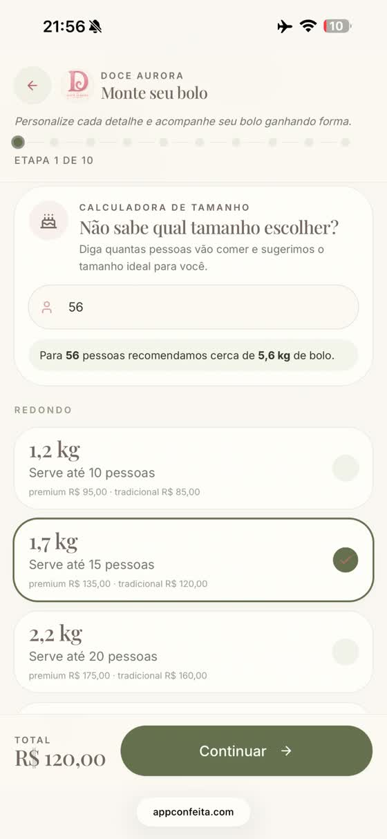 Bolos personalizados — passo 1